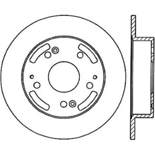 StopTech 02-06 Acura RSX Incl. Type S / 97-01 Integra Type R Slotted & Drilled Right Rear Rotor