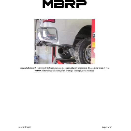 MBRP 13-14 Dodge Ram 2500/3500 Cummins 6.7L 5in Filter Back Exhaust Single Side Exit Aluminum CC/SB