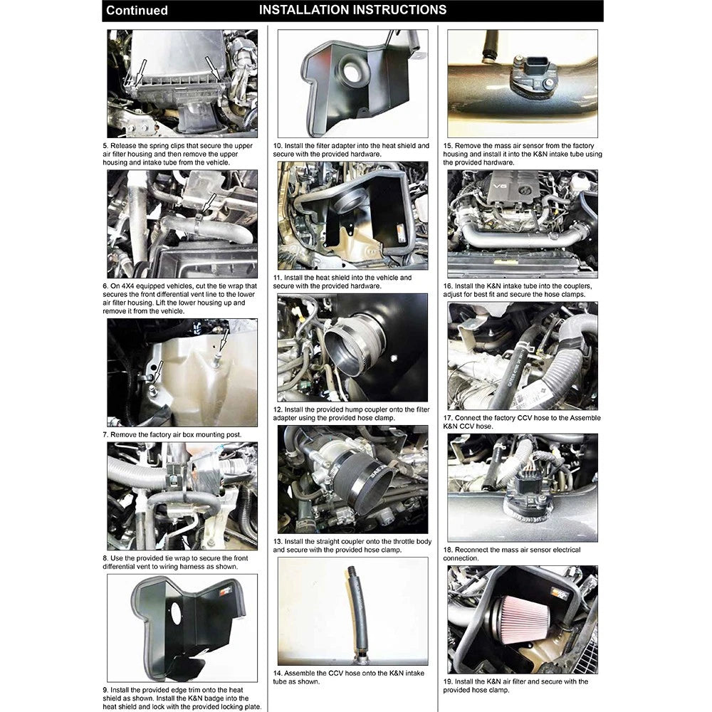 K&N 2022 Nissan Frontier V6 3.8LPerformance Air Intake System