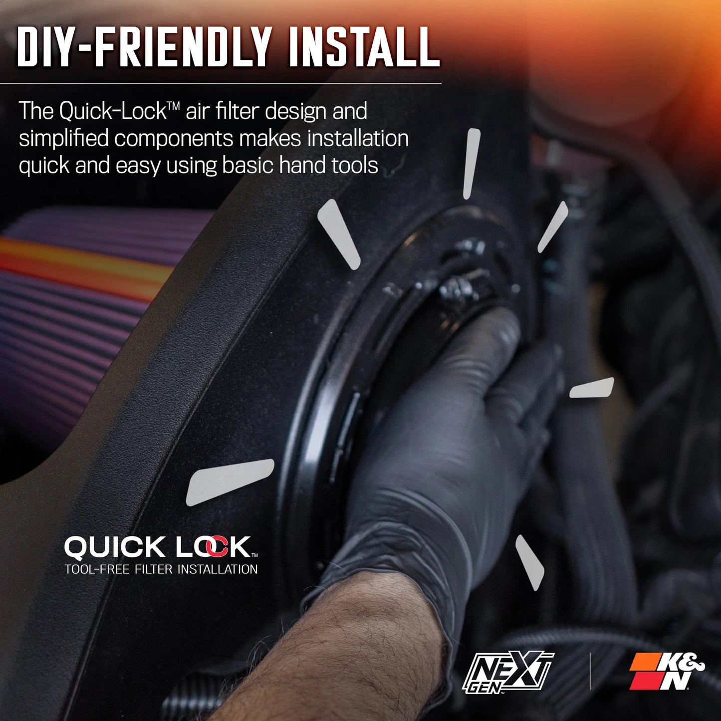 K&N 14-20 Chevy Silverado 1500 (5.3L/6.2L V8) NextGen Cold Air Intake