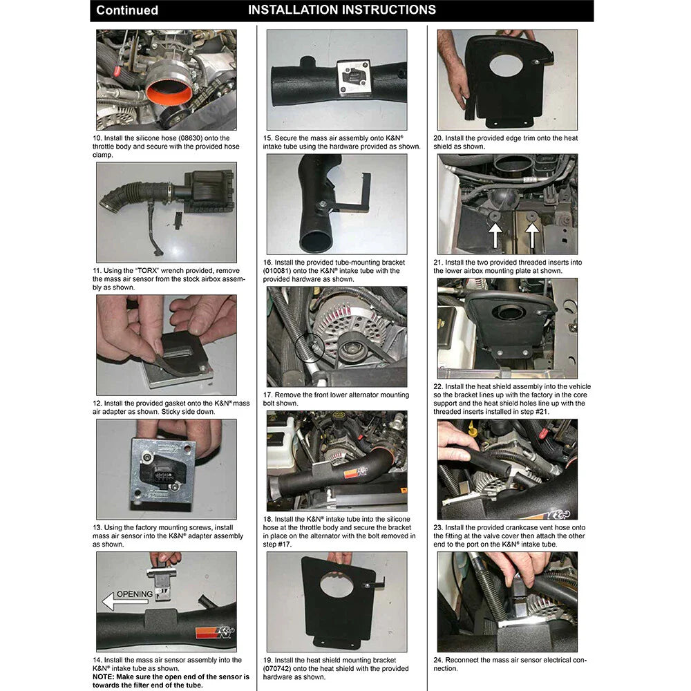 K&N 04 Ford Ranger / Mazda B4000 V6-4.0L Performance Intake Kit