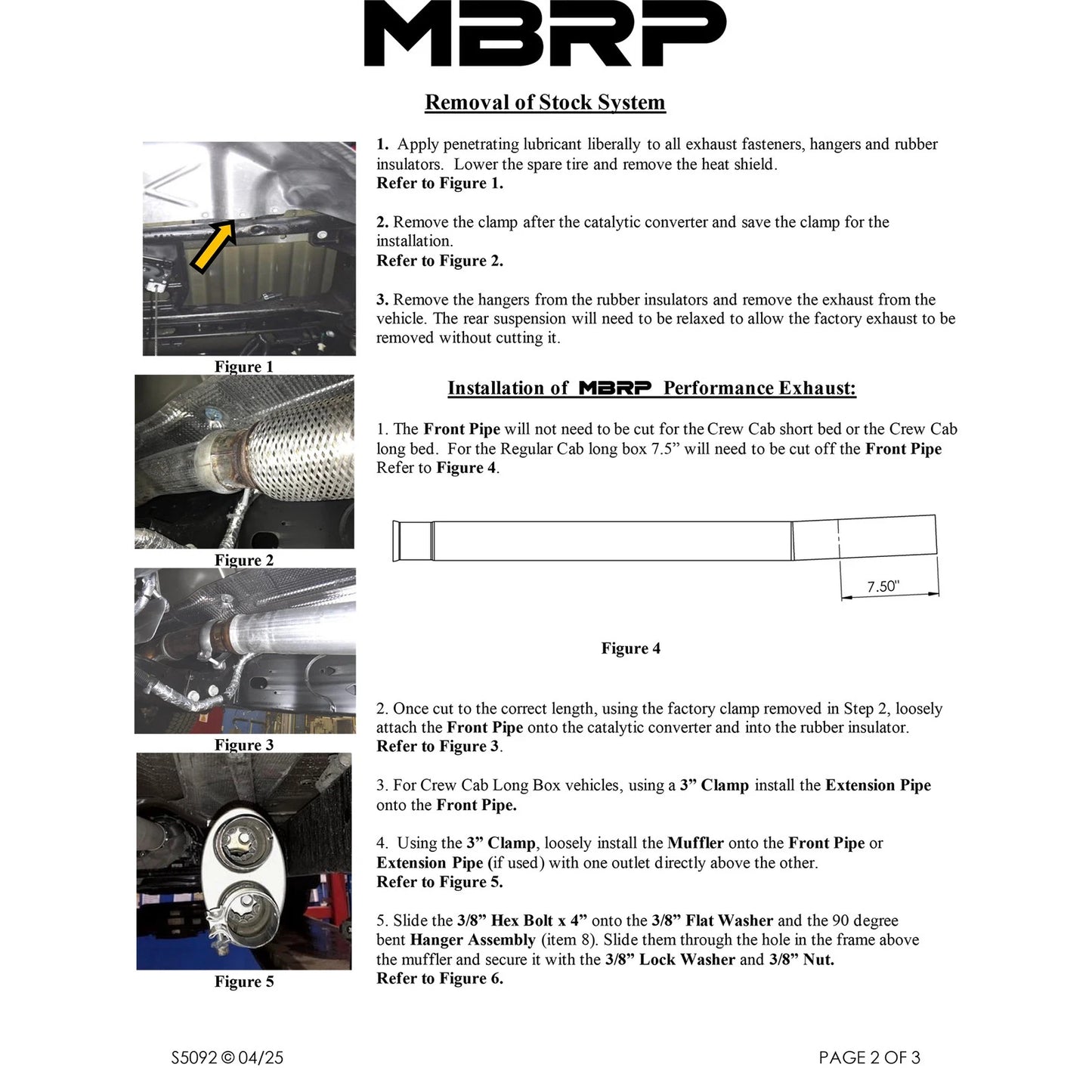 MBRP 2019+ Chevrolet Silverado 1500 4.5L/5.3L Pre-Axle Dual Side Exit w/ 4in OD Tip- Black Coated