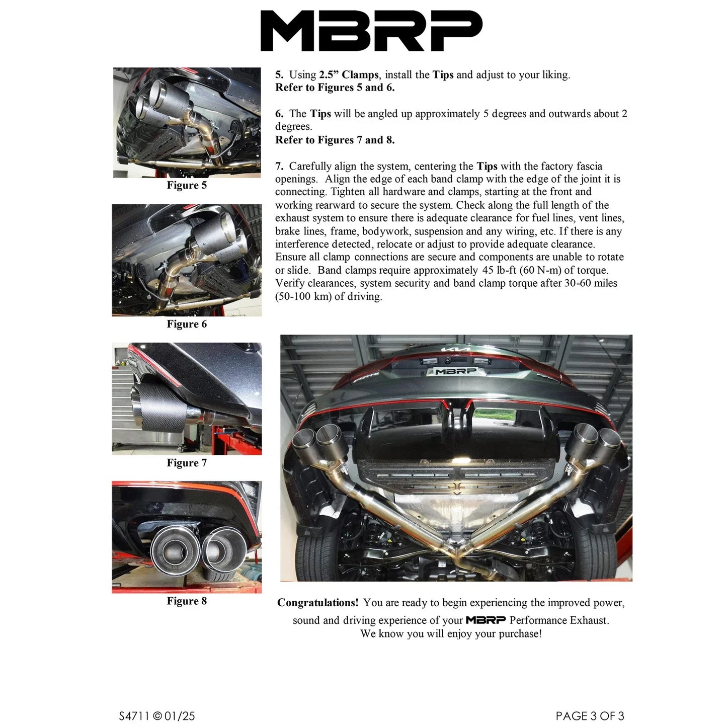 MBRP 22-24 Kia Forte GT Armor Lite AL Steel 2.5in Axle Back Exhaust w/ SS Quad Tips