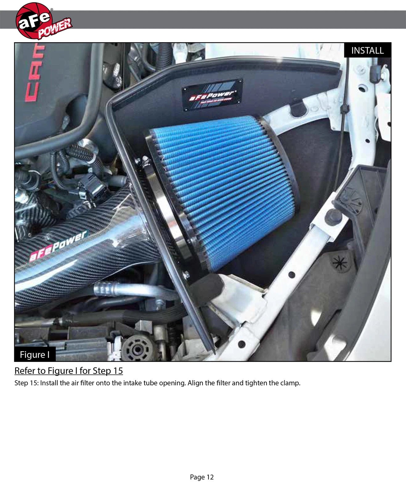 aFe Track Series Carbon Fiber Pro 5R AIS - 16-19 Chevrolet Camaro SS V8-6.2L