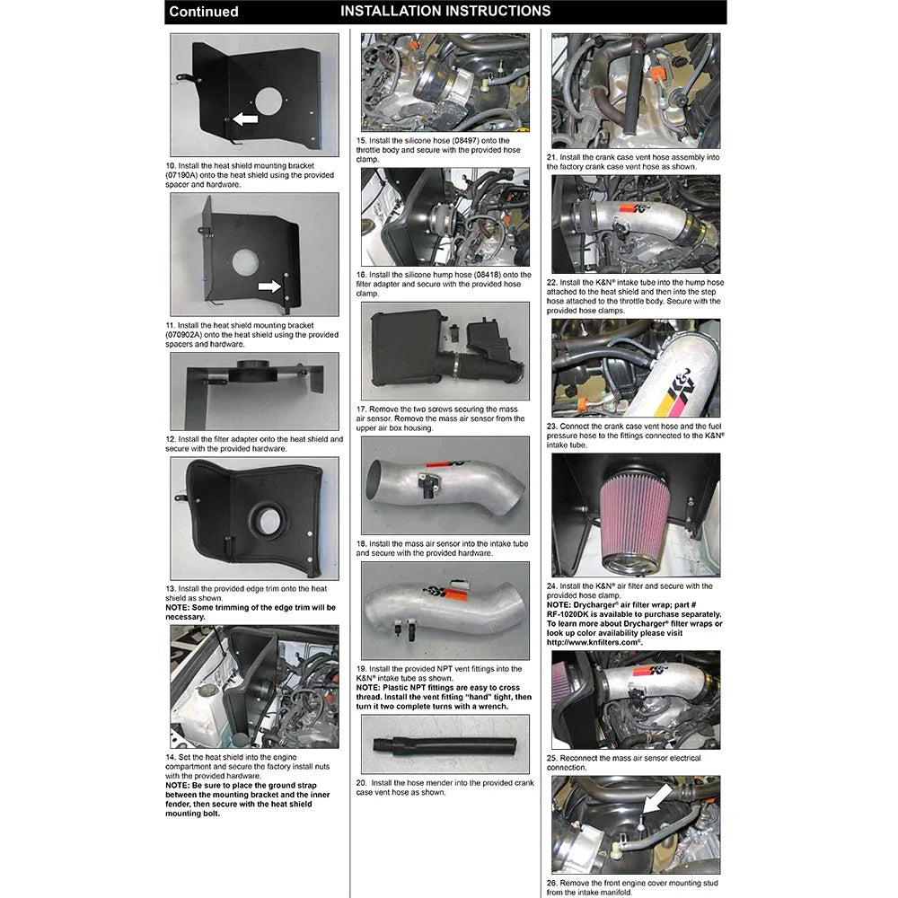 K&N 12 Toyota Tundra 5.7L V8 High Flow Performance Intake