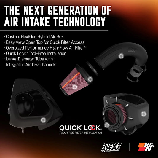 K&N 19-24 Dodge Ram 1500 (5.7L V8) NextGen Cold Air Intake