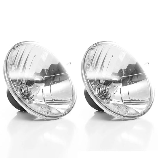KC HiLiTES Universal/97-06 Jeep TJ 7in. Halogen H4 DOT Headlight 55/60w Lexan (Pair Pack System)