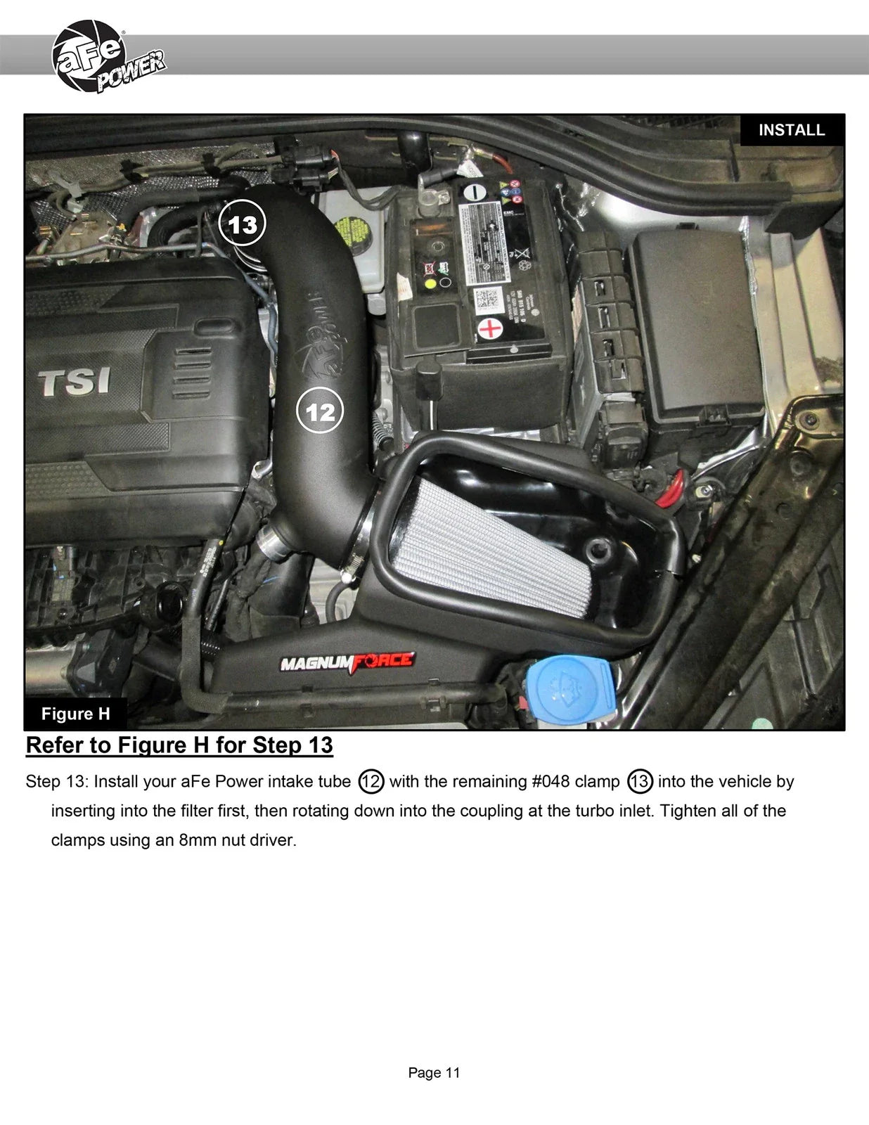 aFe Magnum FORCE Stage-2 Pro Dry S Cold Air Intake System 15-19 Volkswagen GTI (MKVII) L4-2.0L (t)
