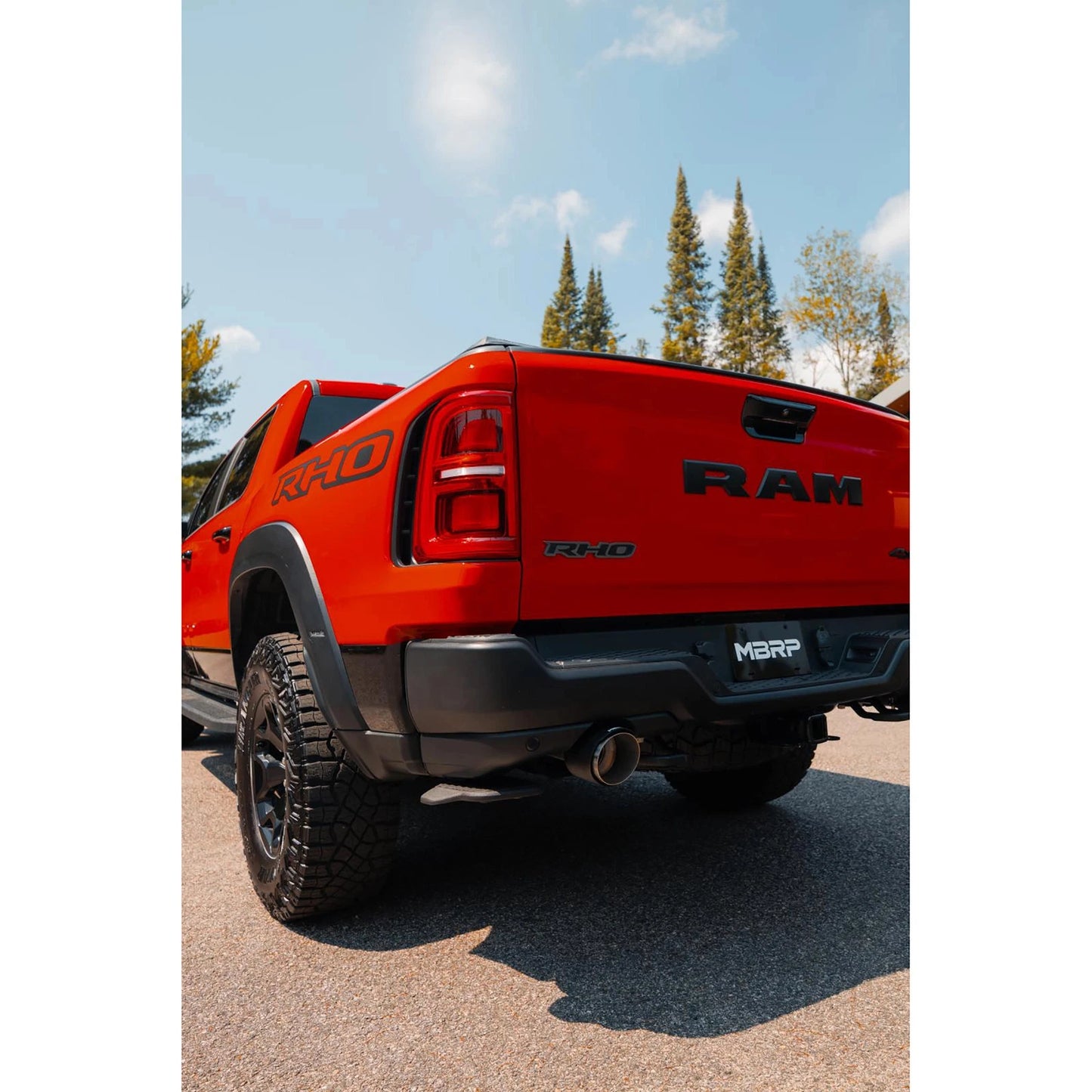MBRP 2025 RAM RHO 3in Dual Split Rear Cat Back w/ Carbon Fiber Tips - T304