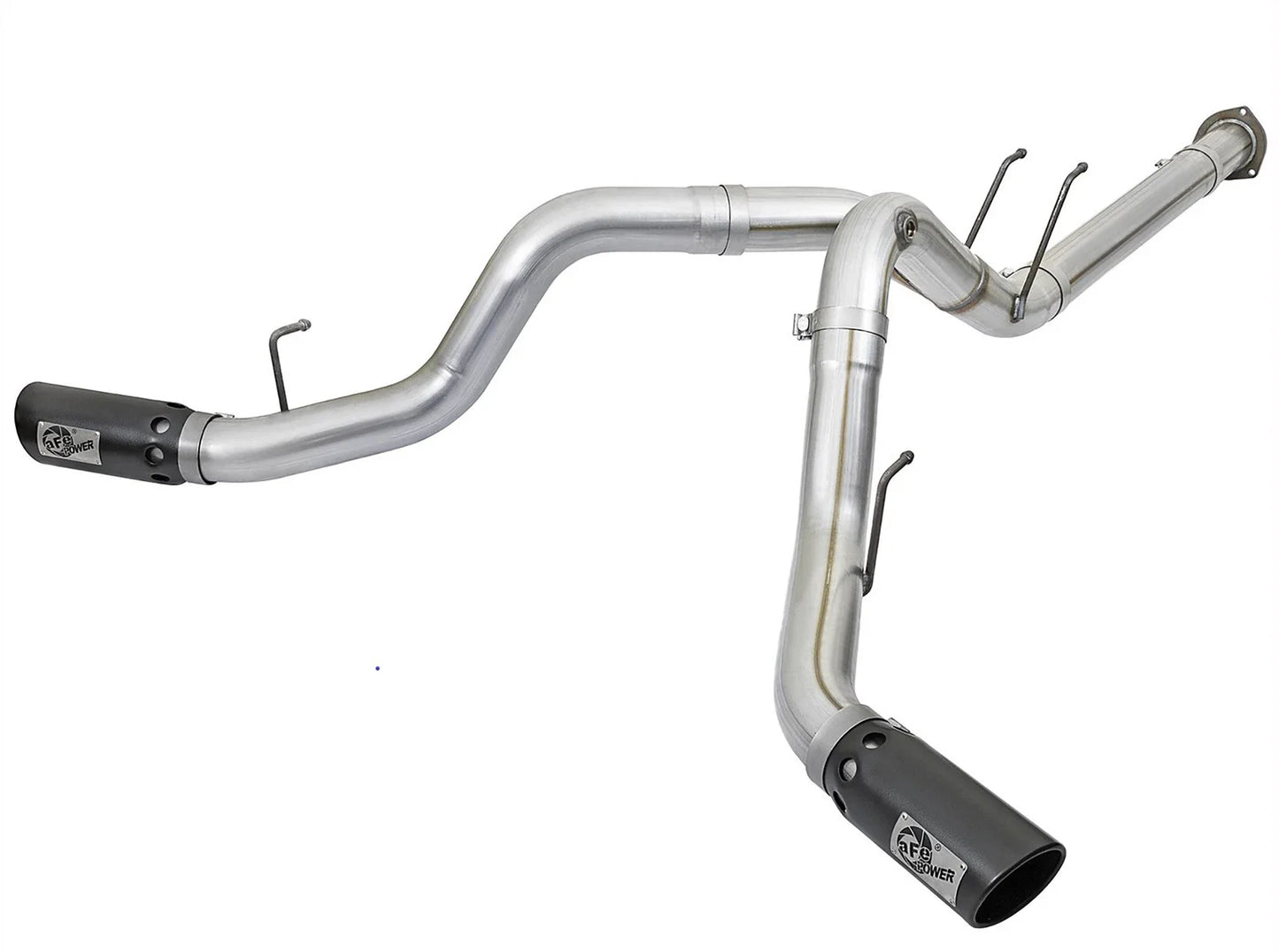 aFe ATLAS 4in DPF-Back Alum Steel Exhaust System w/Black Tip 2017 Ford Diesel Trucks V8-6.7L (td)