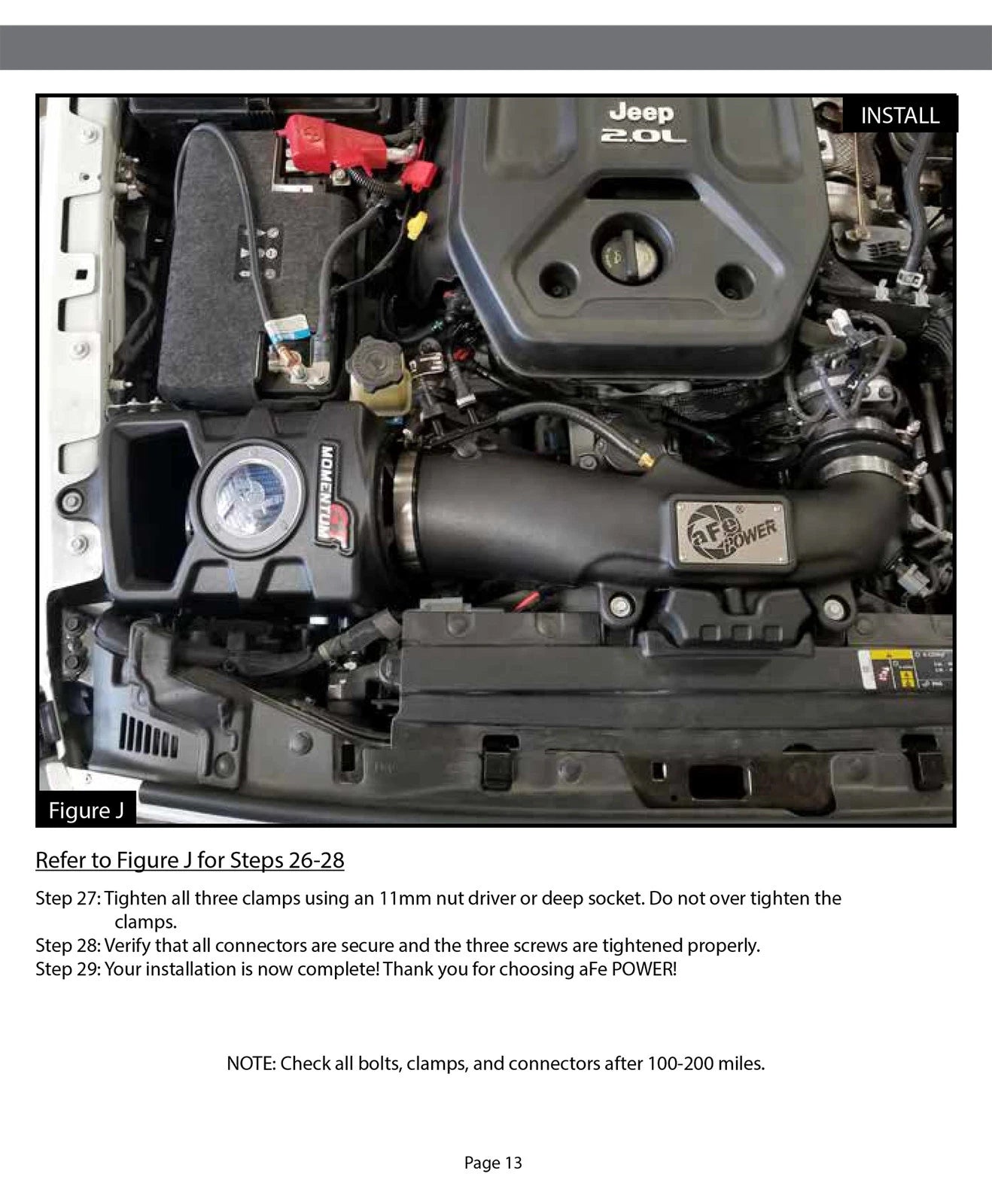 aFe Momentum GT Pro DRY S Cold Air Intake System 2018 Jeep Wrangler (JL) I4-2.0L (t)