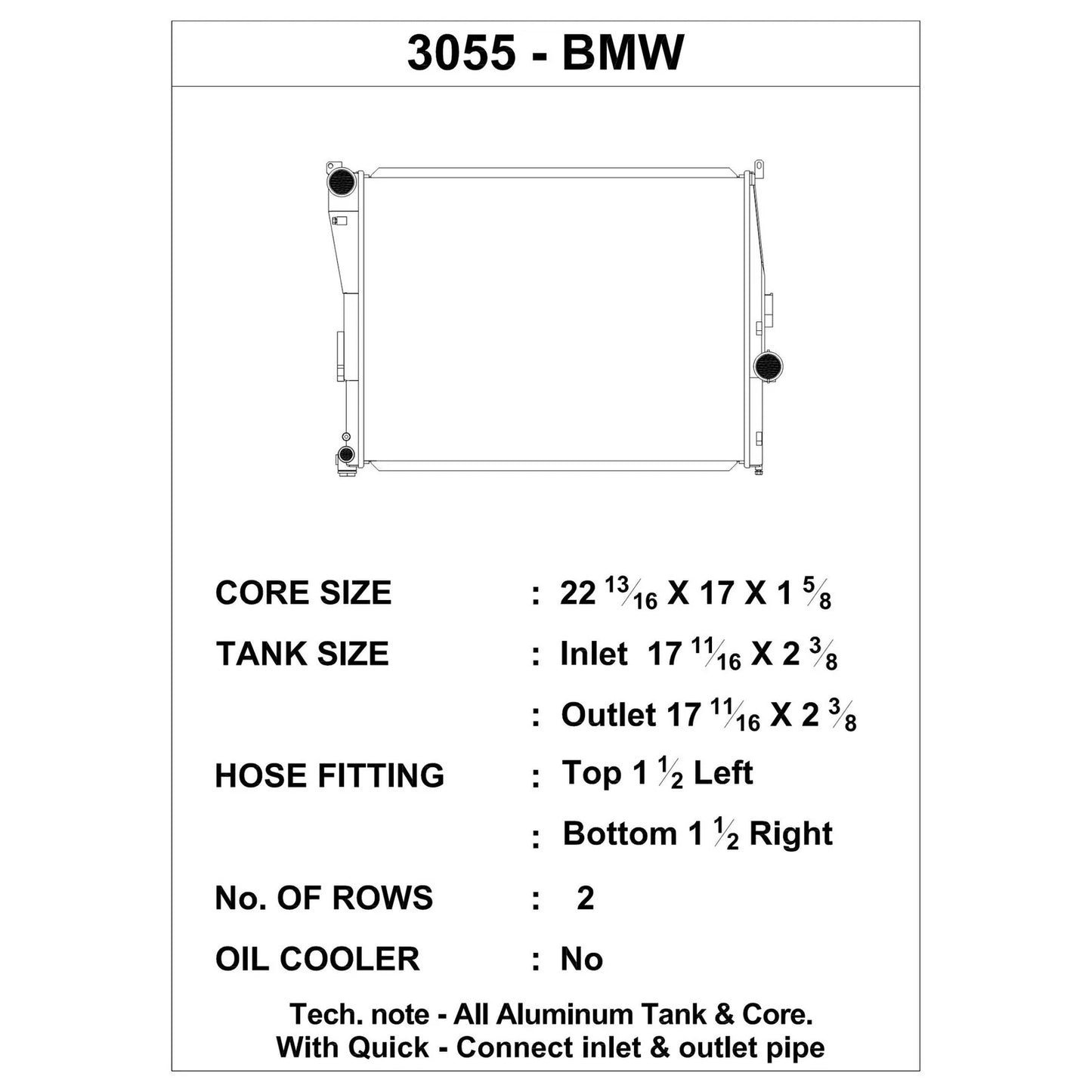 CSF 99-06 BMW 323i / 99-05 BMW 325i / 99-06 BMW 328i / 99-05 BMW 330i / 03-05 BMW Z4 Radiator