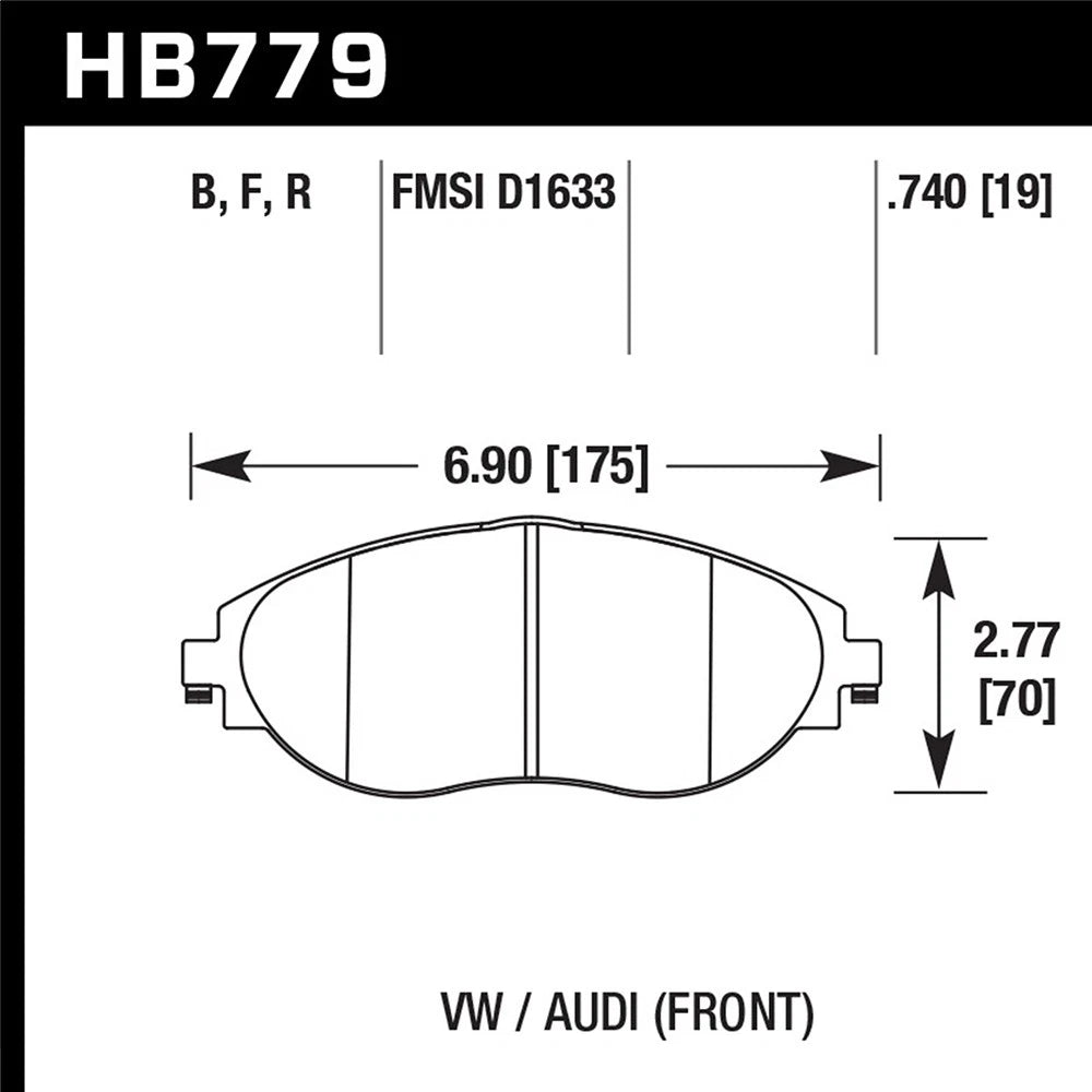 Hawk 15-16 Audi S3 HPS Street Front Brake Pads