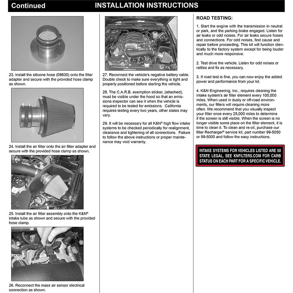 K&N 05 Ford Mustang GT V8-4.6L Performance Intake Kit
