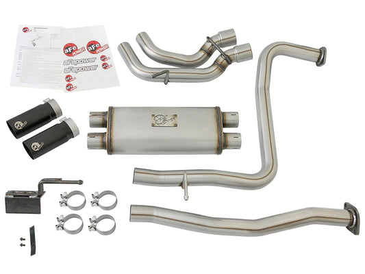 aFe POWER Rebel Series 2-1/2in 409 SS Cat Back Exhaust w/ Black Tips 16-17 Nissan Titan V8 5.6L