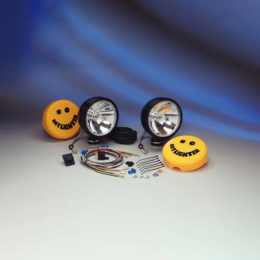 KC HiLiTES Daylighter 6in. Halogen Light 100w Spot Beam (Pair Pack System) - Black SS