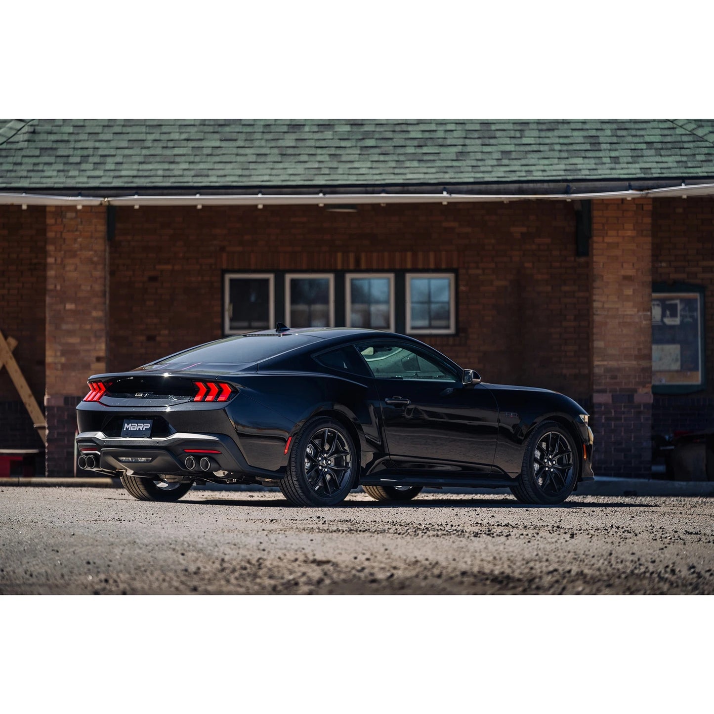 MBRP 2024+ For Mustang GT (S650) 3in Cat-Back Quad Tip - 4in Carbon Fiber Tips