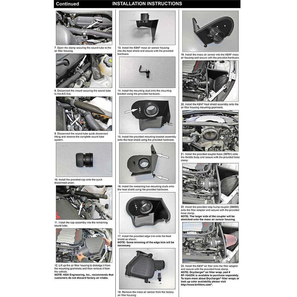 K&N 2016 Chevy Camaro SS V8-6.2L AirCharger Performance Intake