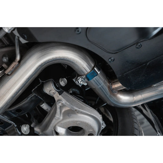 MBRP 2024 Ford Mustang Dark Horse 3in Dual Split Rear Exit Exhaust w/ Quad CF Tips - T304