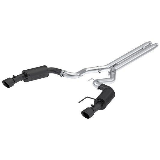 MBRP 2024 Ford Mustang GT S650, 5.0L 3in Cat-Back Dual Split Rear, Black-Coated (street)