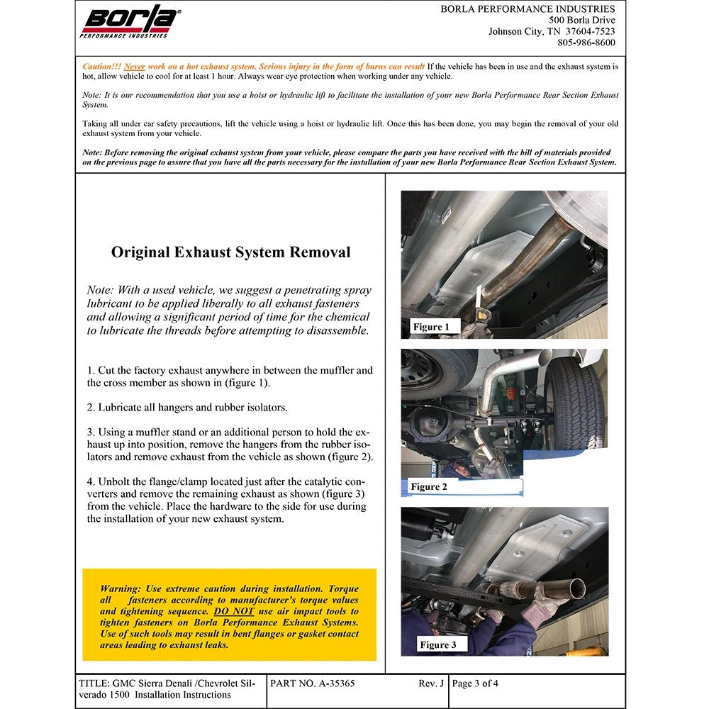 Borla 09-11 Chevrolet Silverado / 09-11 GMC Sierra S-Type SS Catback Exhaust