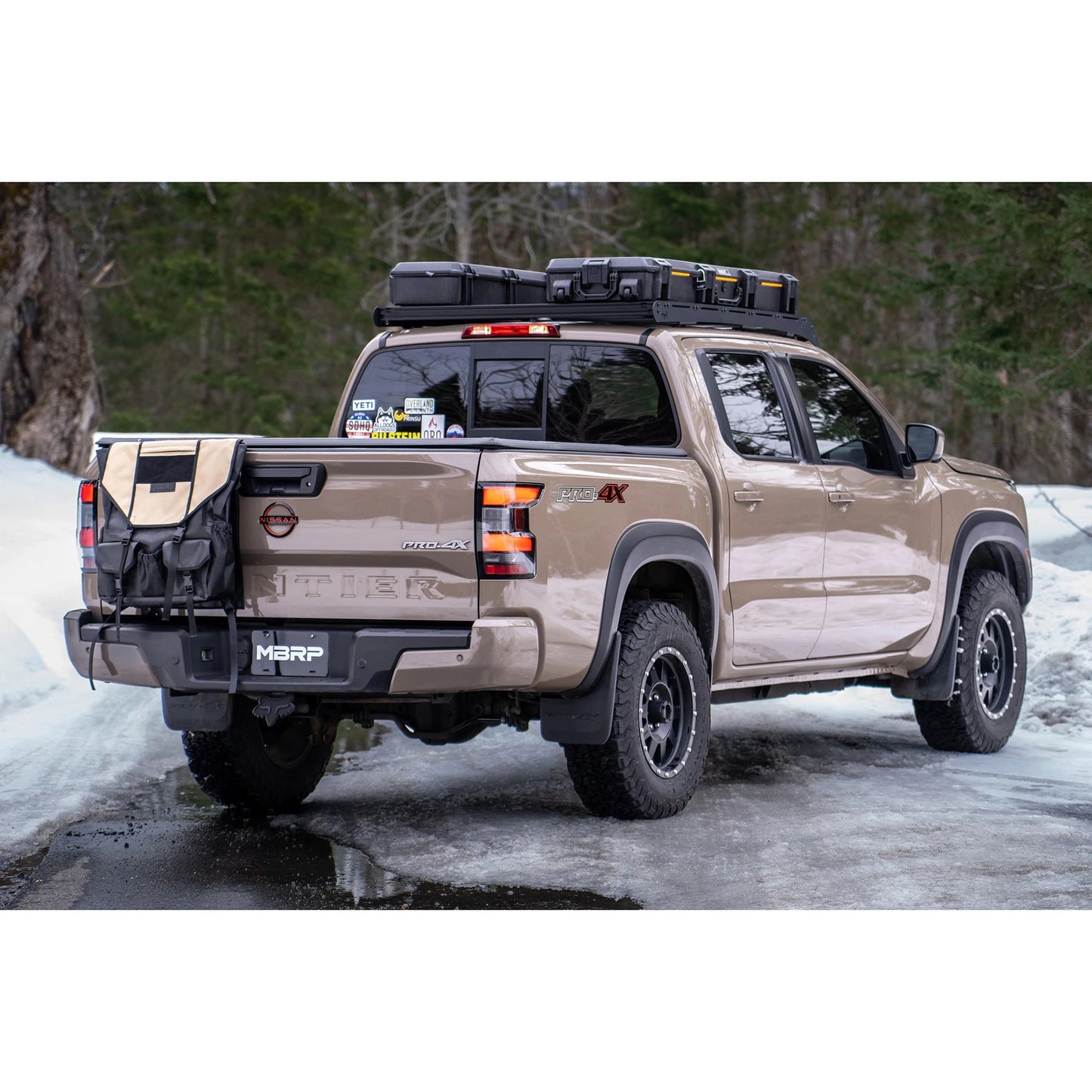 MBRP 22-23 Nissan Frontier 3.8L 3in Tip 3in Cat Back Turndown Exit Street Profile - Aluminized Steel