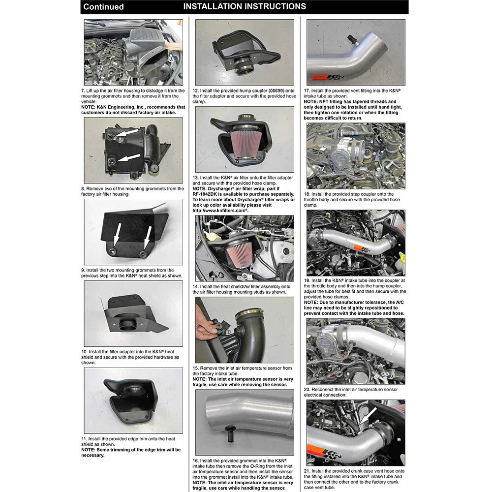 K&N 2016 Jeep Grand Cherokee V6-3.6L Performance Intake Kit