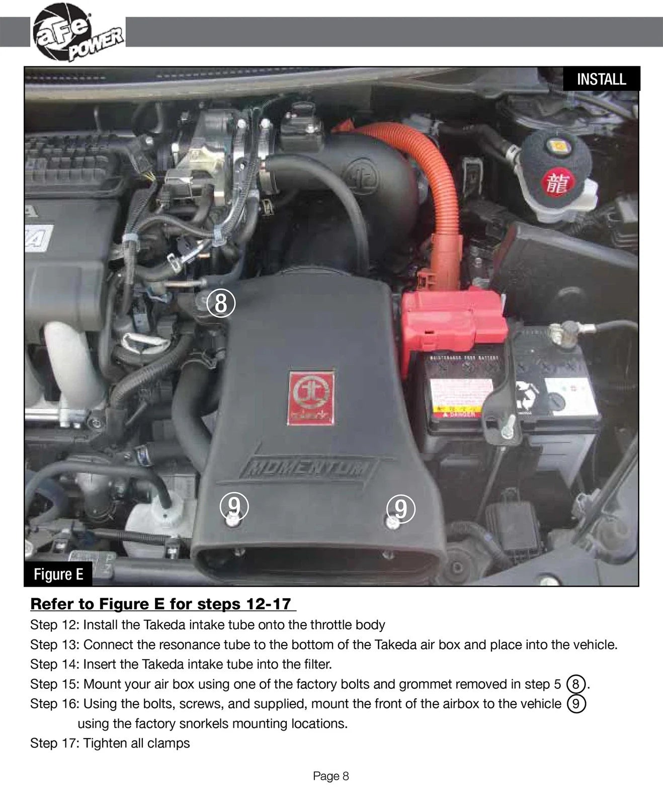 aFe Takeda Intake System 11-12 Honda CR-Z L4 1.5L Stage 2 Pro 5R Wrinkle Black