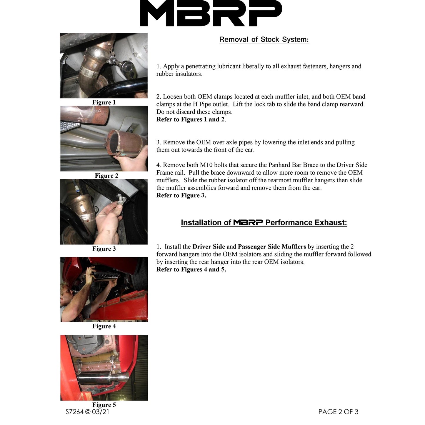 MBRP 11-14 Ford Mustang GT 5.0L Dual Split Rear Race Version T409 3in Cat Back Exhaust System