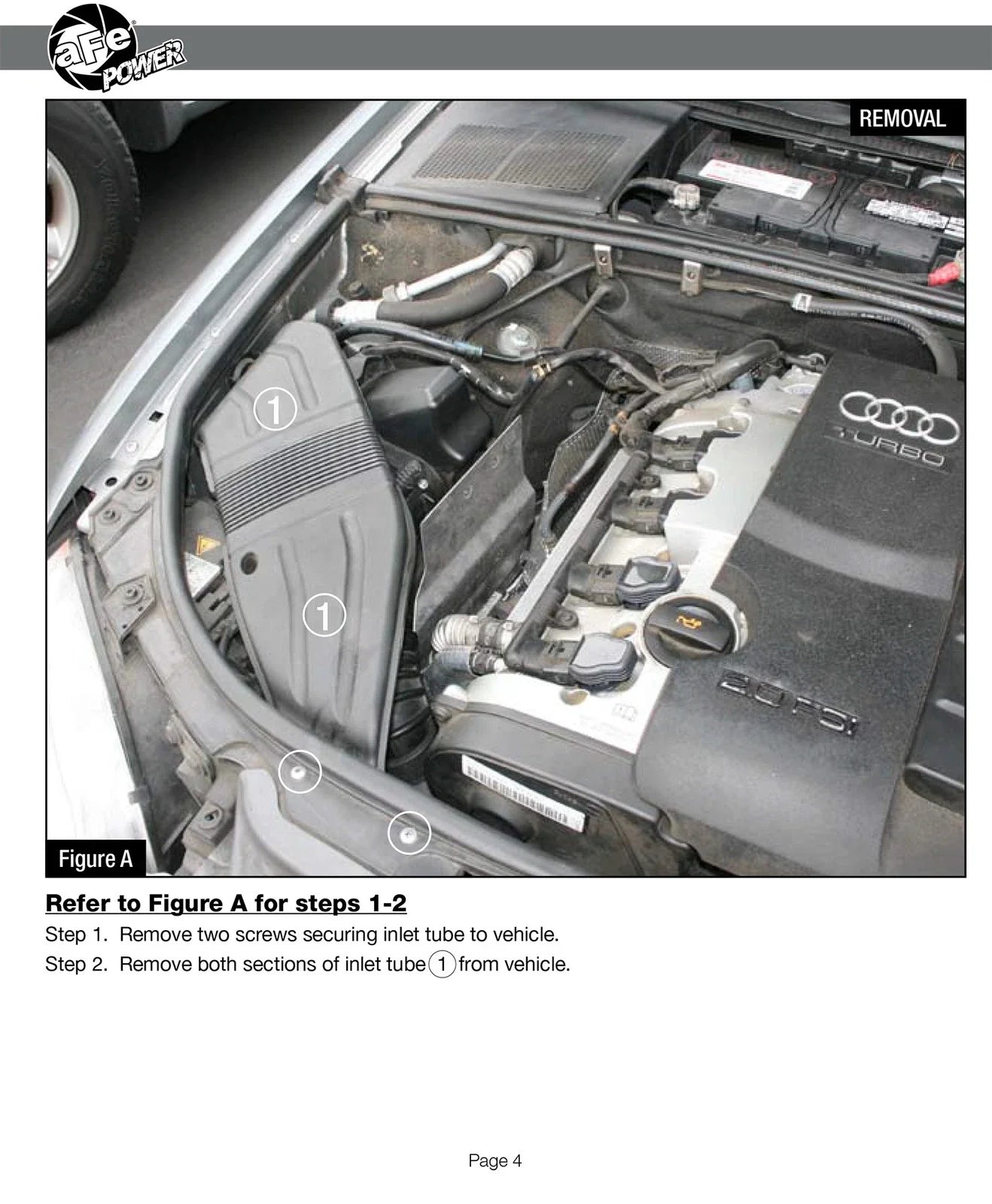 aFe MagnumFORCE Intakes Stage-2 P5R AIS P5R Audi A4 06-08 L4-2.0L (t)