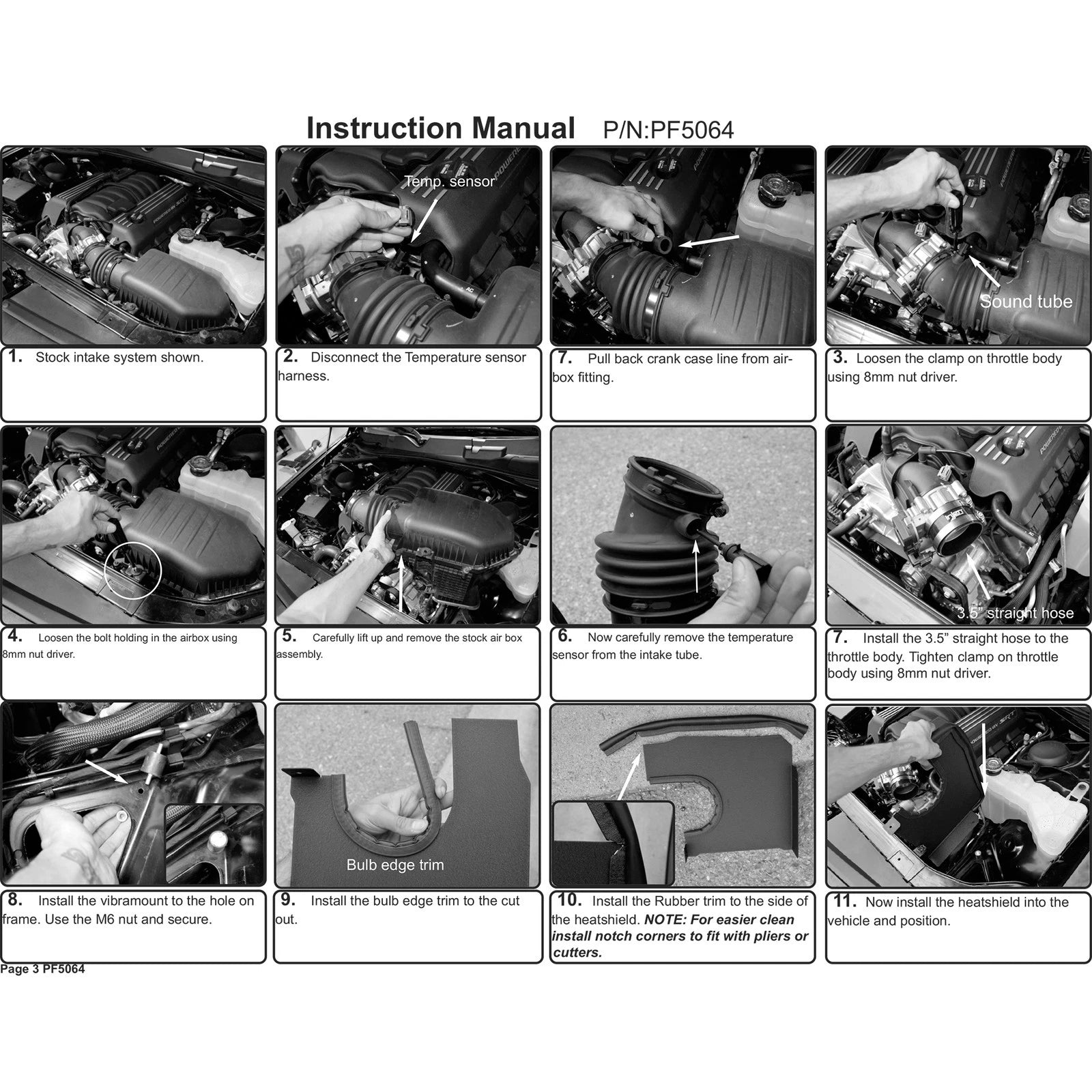 Injen 11-20 Dodge Challenger SRT-8 6.4L V8 Wrinkle Black Power-Flow Short Ram Intake