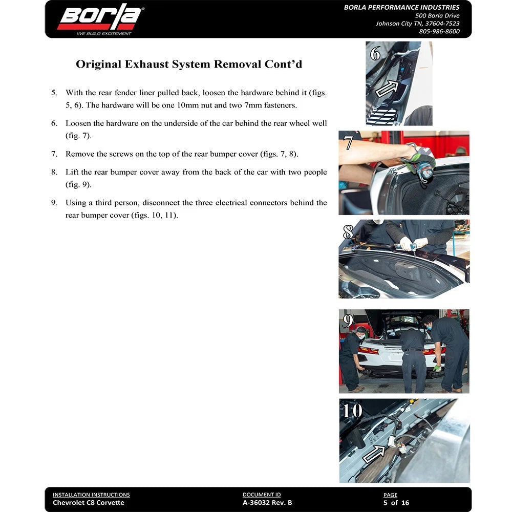 Borla 2020 Chevrolet Corvette C8 6.2 ATAK 3in Exhaust System Dual Round Rolled A/C Black Chrome Tips