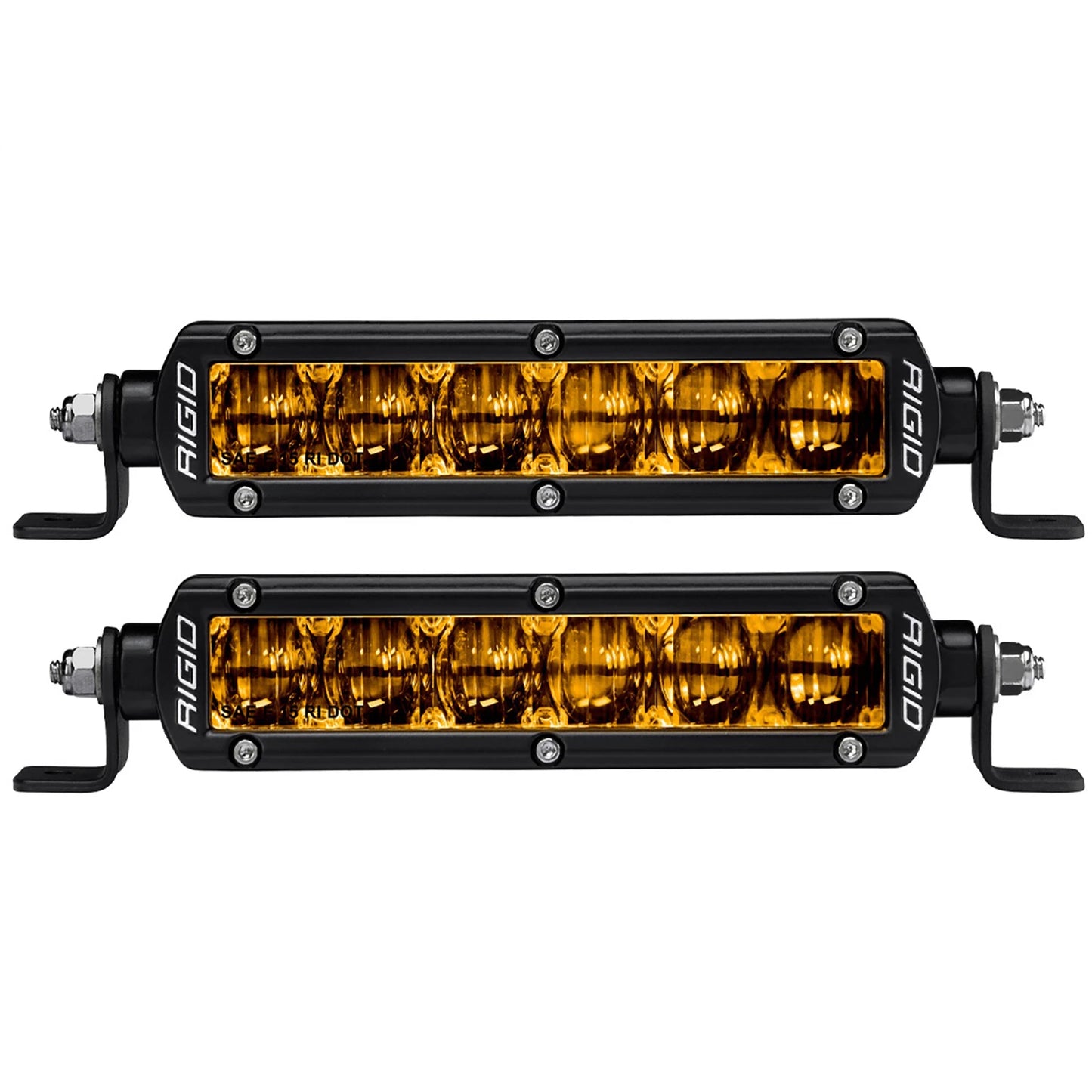 Rigid Industries 6in SR-Series Pro Dot / SAE Fog Lights (Pair) - Selective Yellow