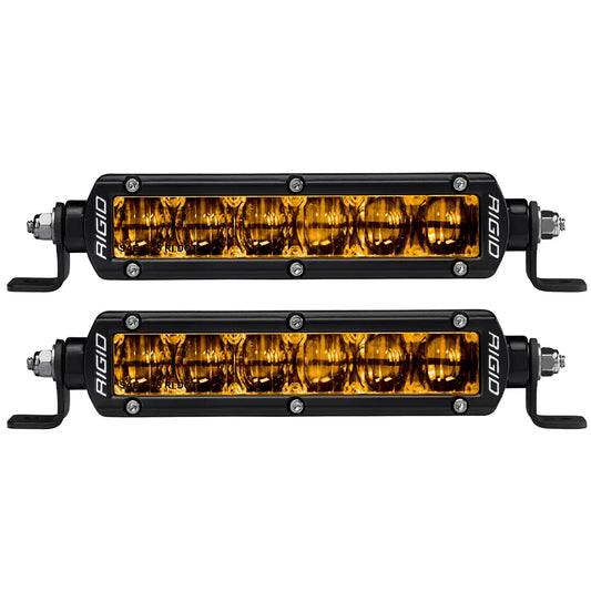 Rigid Industries 6in SR-Series Pro Dot / SAE Fog Lights (Pair) - Selective Yellow