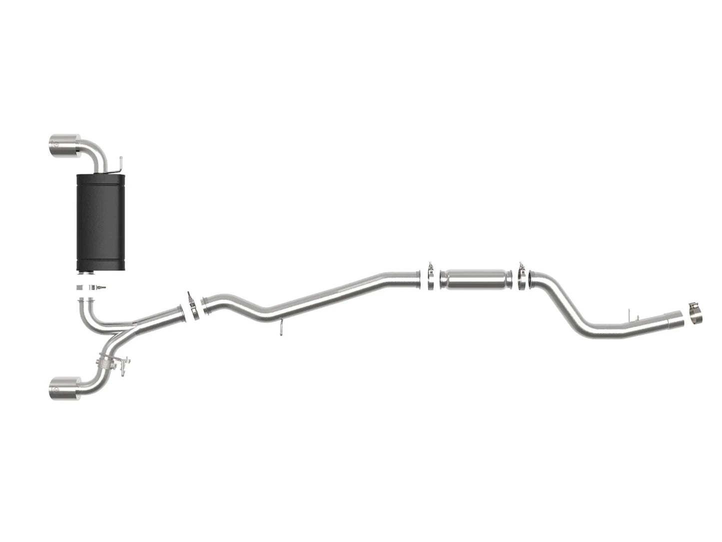 aFe POWER Takeda 2020 Toyota Supra L6-3.0L (t) 3in-2.5in 304 SS CB Exhaust Polished Tips