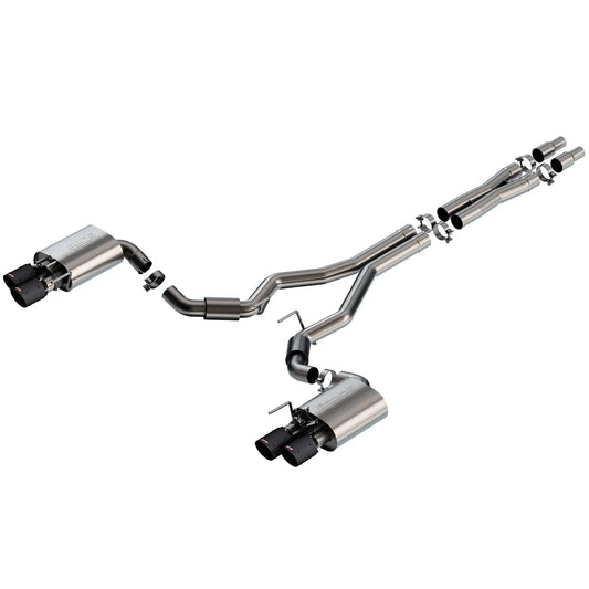 Borla 2024 Ford Mustang GT 5.0L V8 w/ Active Exhaust S-Type Cat-Back Exhaust System - Carbon Fiber
