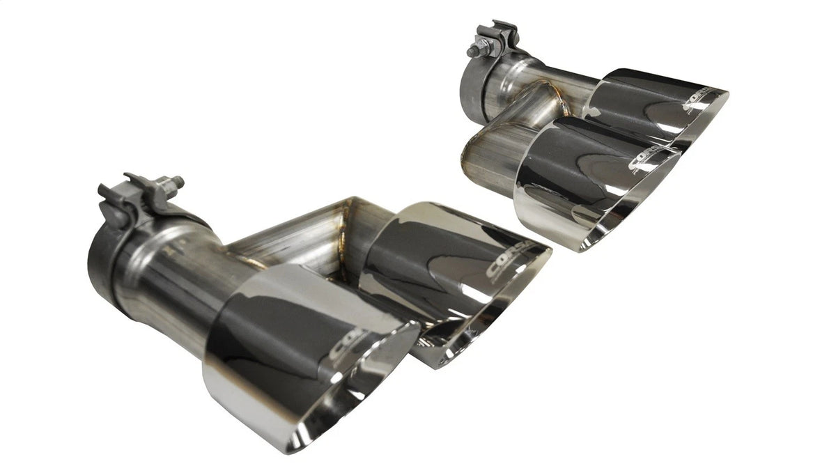 Corsa 2015-2017 Ford Mustang GT 5.0 Polish Quad Tips Kit
