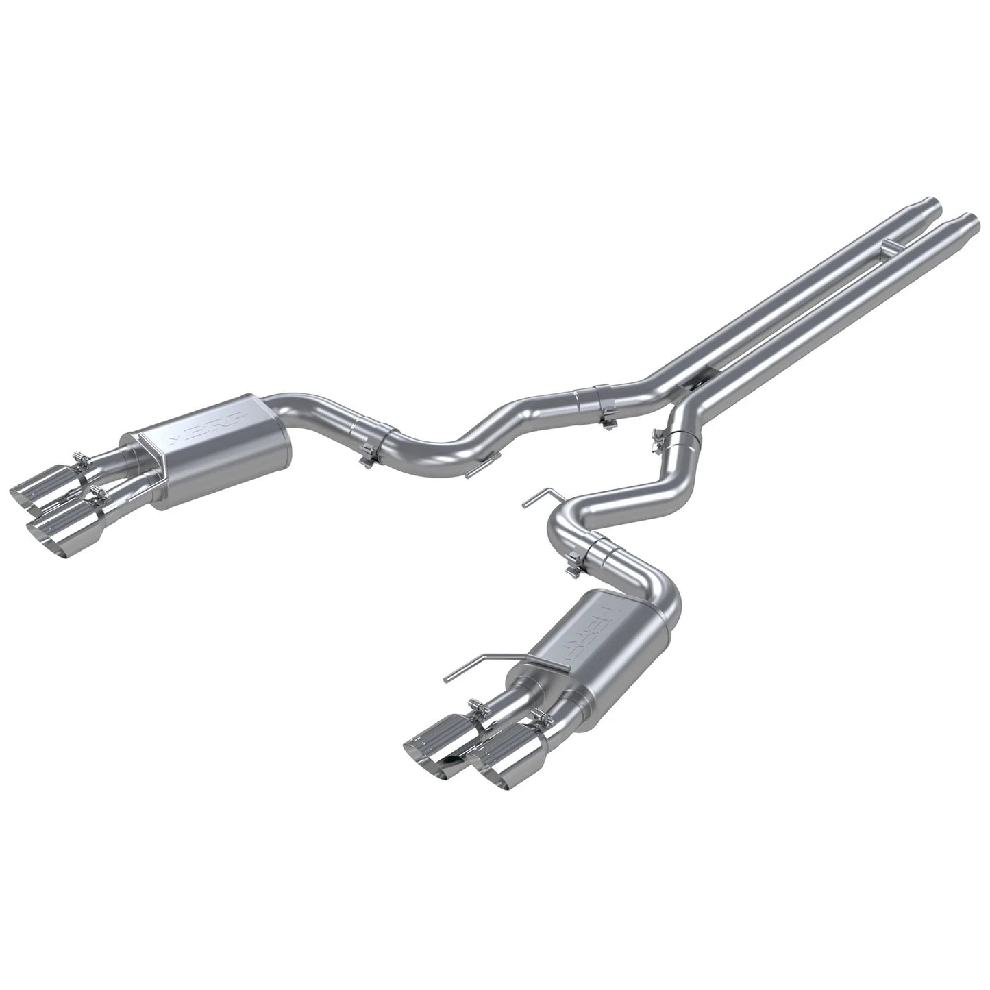 MBRP 18-19 Ford Mustang GT 5.0 3in Dual Split Rear AL Cat Back w/ Quad 4.0in Dual Wall Tips
