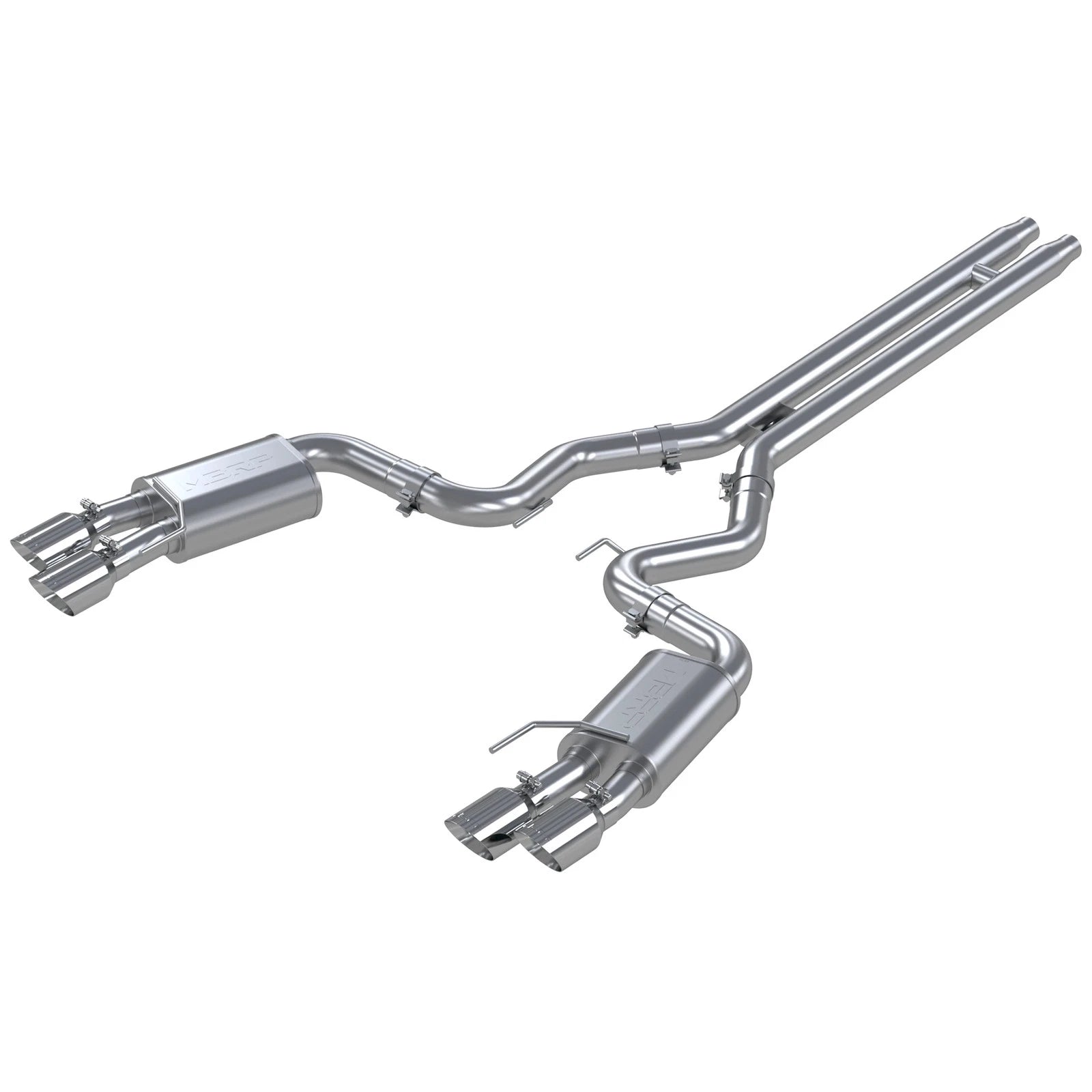 MBRP 18-19 Ford Mustang GT 5.0 3in Dual Split Rear AL Cat Back w/ Quad 4.0in Dual Wall Tips