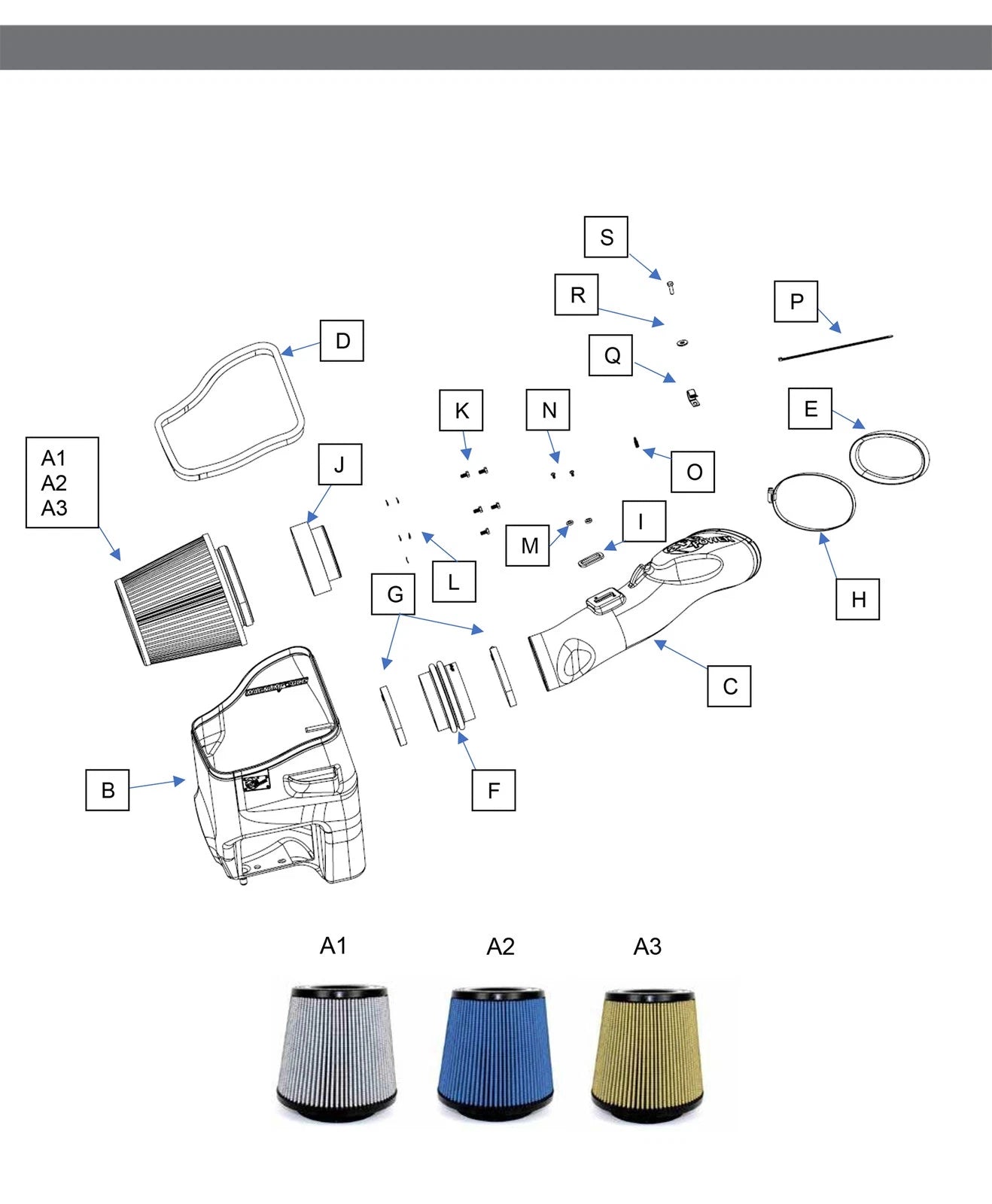aFe MagnumFORCE Intakes Stage-2 PDS AIS PDS Ford Diesel Trucks 11-15 V8-6.7L (td)