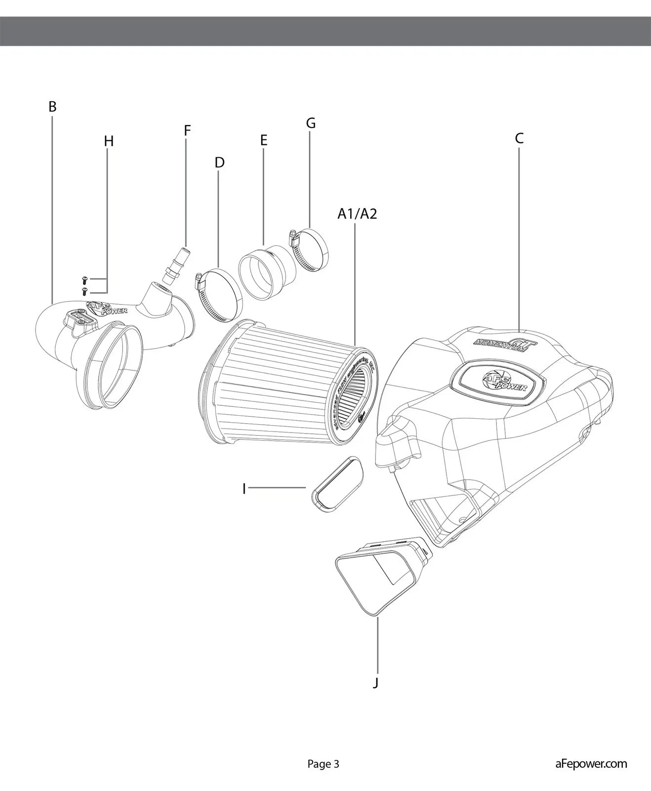 aFe Momentum GT Pro 5R Intake System Chevrolet Camaro 16-17 I4 2.0L (t)