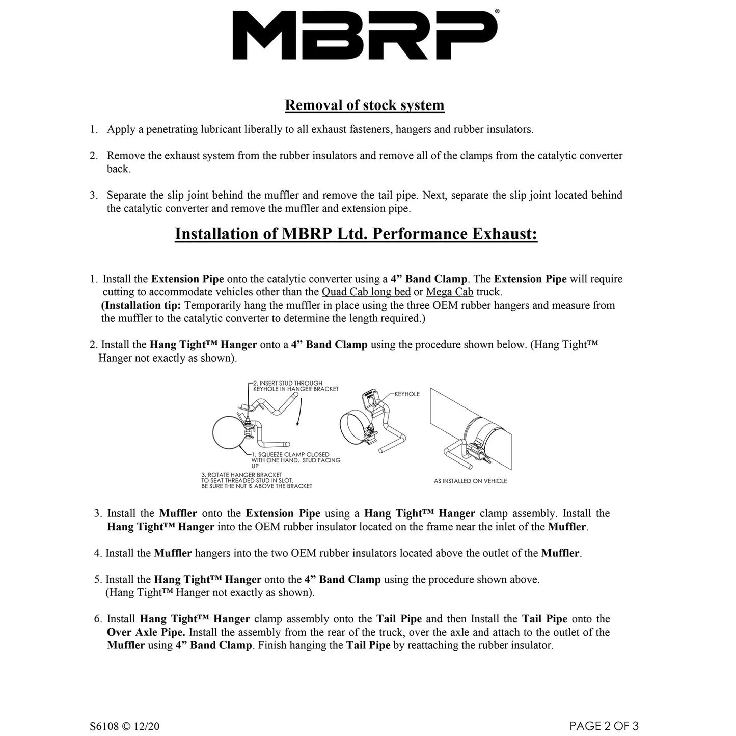MBRP 2004.5-2007 Dodge 2500/3500 Cummins 600/610 Cat Back Single Side