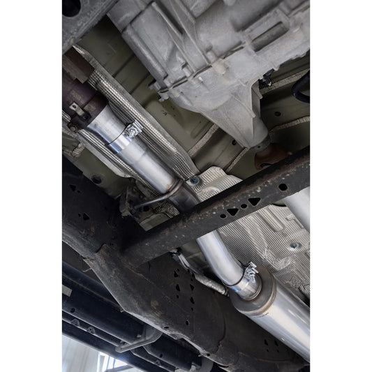 MBRP 2021+ Chevy Tahoe / GMC Yukon T304 SS 3in Cat-Back Dual Split Exhaust w/ Quad Carbon Fiber Tips
