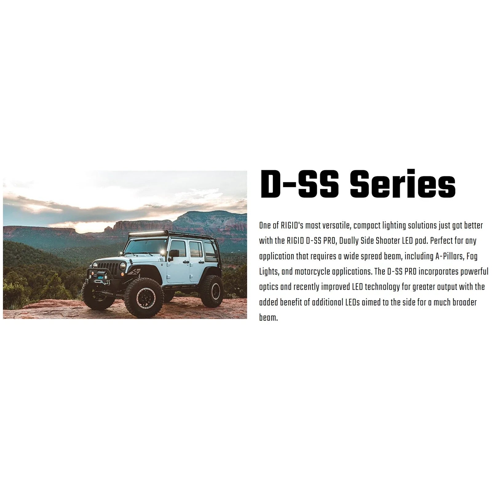 Rigid Industries D-SS - Driving - Single - Black Housing