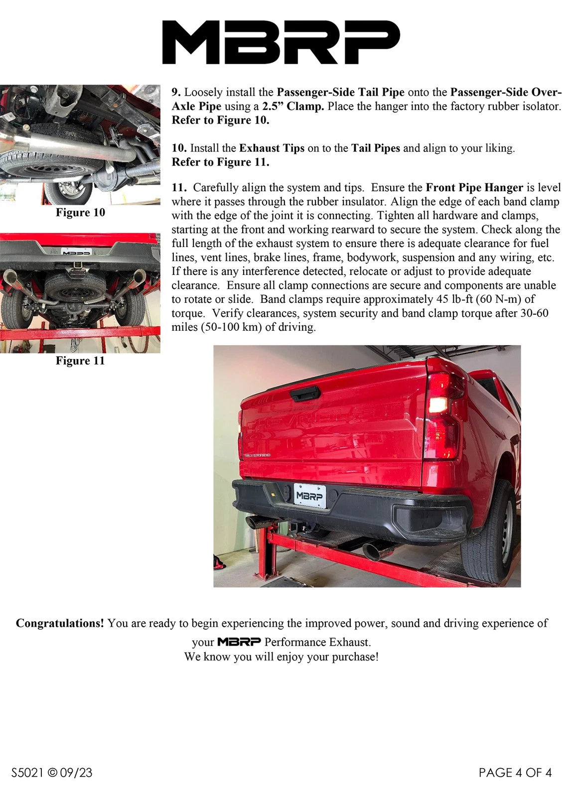 MBRP 2019+ Chevrolet Silverado 1500 / 2019+ GMC Sierra 1500 Alum. 3in Armor Black Cat-Back Exhaust