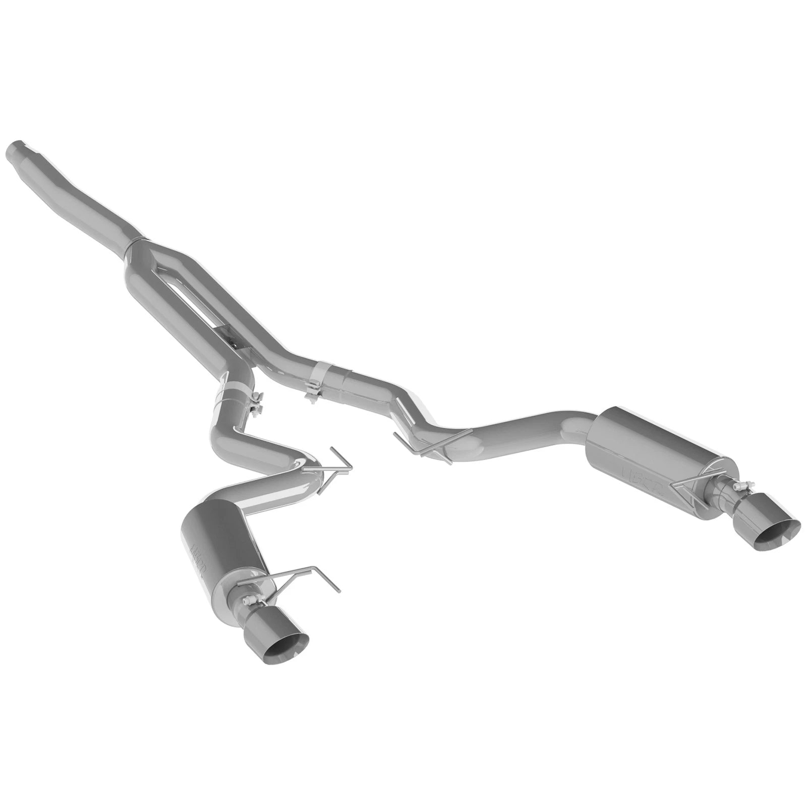 MBRP 15-18 Ford Mustang EcoBoost 2.3L T409 3in Cat Back Dual Split Rear Exit (Street Version)