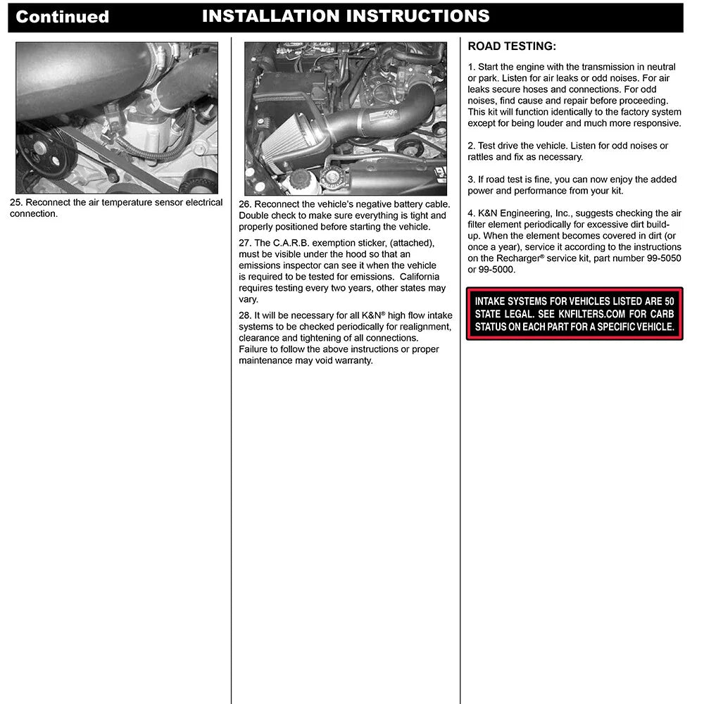 K&N 07 Jeep Wrangler V6-3.8L Performance Intake Kit