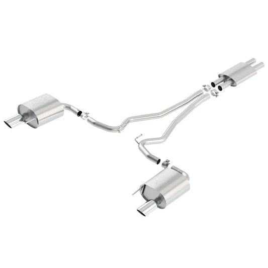 Borla ATAK Cat Back 15 Ford Mustang 3.7L V6 MT/AT 2.25in Pipe 4in Single Round Rolled Tips