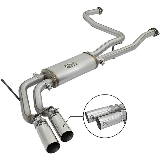 aFe Rebel Series 3in SS Cat-Back Exhaust System w/ Polished Tip 04-15 Nissan Titan V8 5.6L