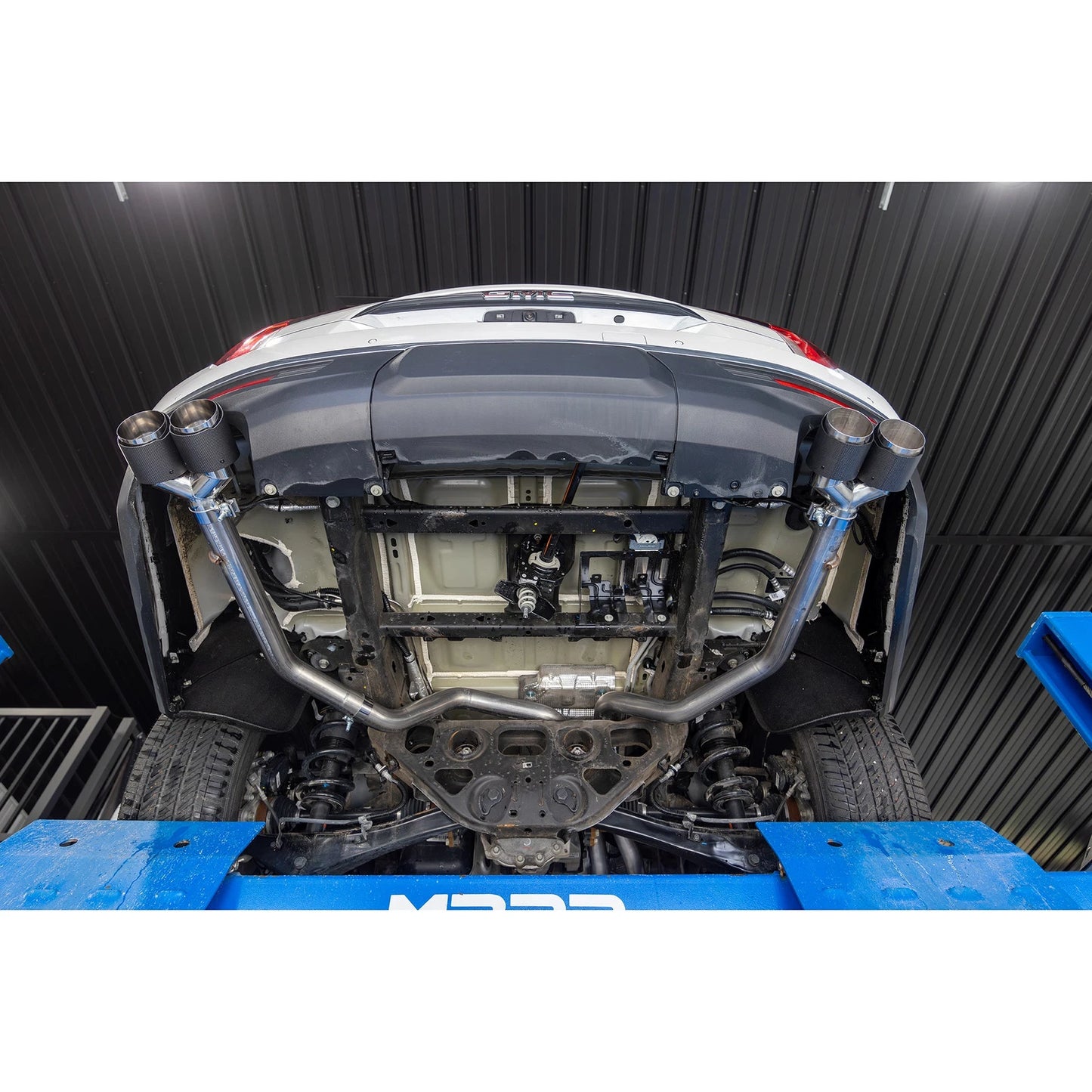 MBRP 21-24 Chevrolet Suburban XL 5.3L 3in T304 SS 2.5in Dual Split Carbon Fiber Cat-back
